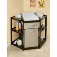 Badger Basket Diaper Corner Baby Changing Table with Hamper and Basket