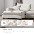 thumbnail image 7 of 134" Oversized Corduroy Sectional Sofa, L Shaped Cloud Couch with 50" Chaise, Modern Sectional Couches with USB Charging Port and Cup Holder, Deep Seat Sofa Bed Sleeper Couch for Living Room Office, 7 of 7
