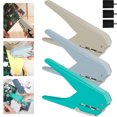 thumbnail image 1 of Qenwkxz Mushroom Hole Punch Precise Mushroom Paper Puncher with Ruler Manual Single Hole Punch for Notebook, Pink, 1 of 1
