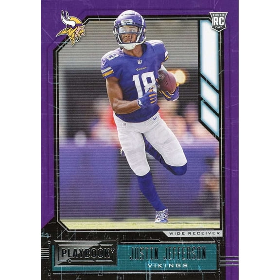 NFL 2020 Panini Playbook Football Justin Jefferson Trading Card #114 (Rookie)