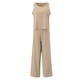thumbnail image 5 of Conjunto de dos piezas de lino liso para mujer: chaleco sin mangas y pantalones de cintura alta y pierna ancha, bolsillos laterales, ropa informal de verano - Tallas S-XXXXL, 5 of 6