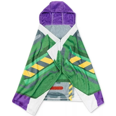 Disney Pixar Toy Story Buzz Lightyear Hooded Costume Soft Fleece Blanket Throw