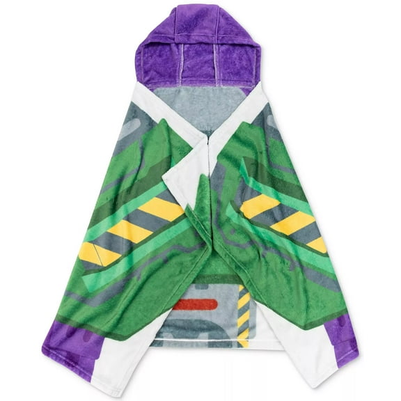 Disney Pixar Toy Story Buzz Lightyear Hooded Costume Soft Fleece Blanket Throw