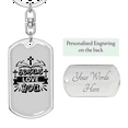 thumbnail image 2 of Jesus Love You Crosses Stainless Steel or 18k Gold Premium Swivel Dog Tag Keychain, 2 of 16