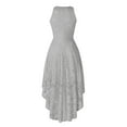 thumbnail image 5 of Njagoc3 Womens Sleeveless Lace High - Low Dress, A - Line Formal Gown, Wedding Guest & Ceremony Wear, 5 of 6