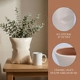 thumbnail image 2 of REGALWOVEN Modern Abstract Ceramic Vase for Home Decor ,Large Opening Wide Flower Vase for Thick Bouquets, Decorative Vase Yafen 5.6"L x 4.2"W x 6.2"H, 2 of 4