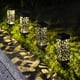 thumbnail image 3 of Ilumine sus espacios al aire libre con elegantes luces solares para patio, terraza, césped y caminos Luces solares para jardín impermeables de color blanco cálido, paquete de 8, 3 of 8
