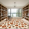 thumbnail image 2 of ODIKA 8'x10' Machine Washable Non-Slip Area Rug, Rustic Spotted Hide Featuring Interlocking Patches Design High Traffic Rug with Pad, Beige, 909740, 2 of 8