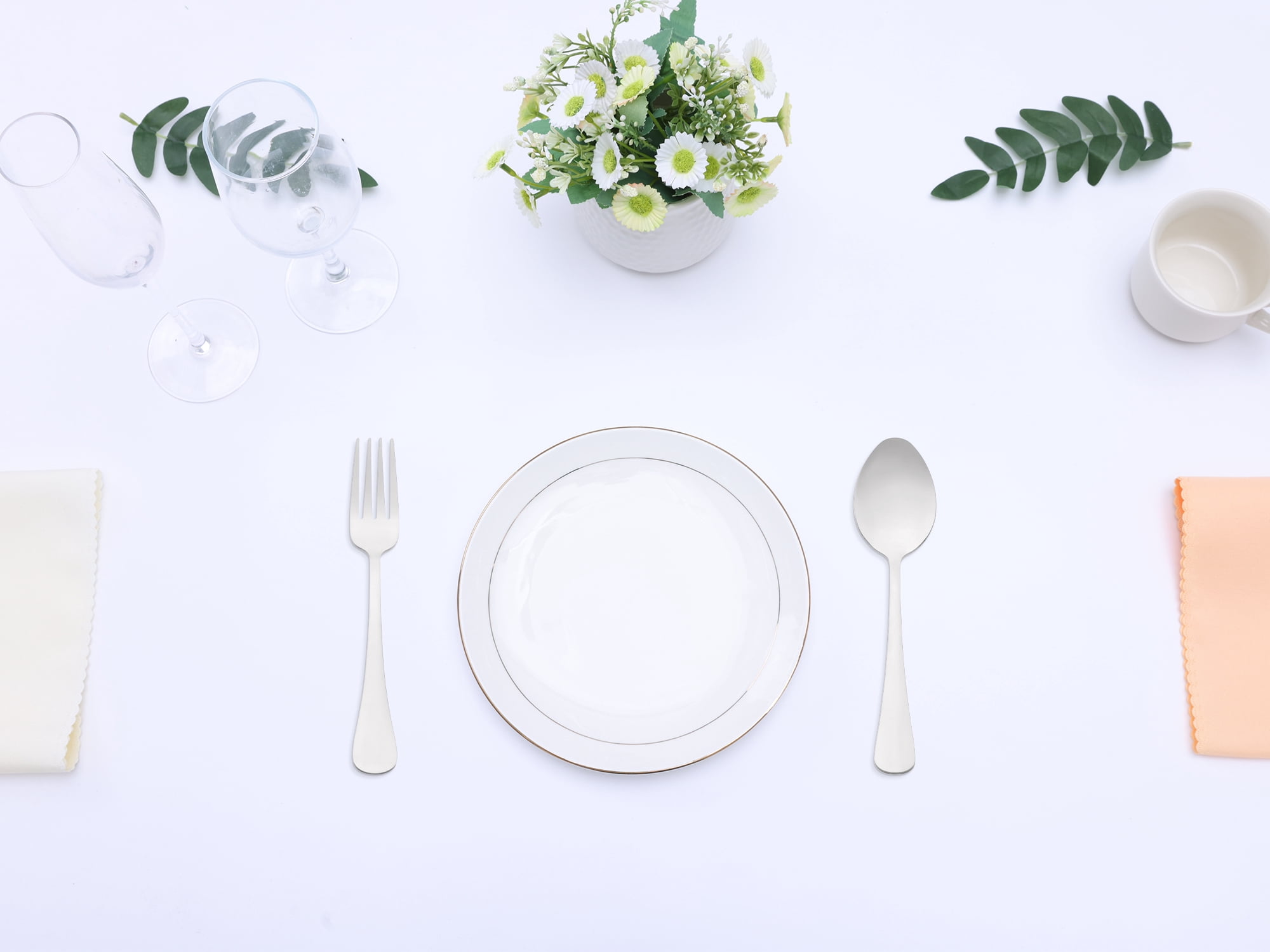Unique Bargains 12 Pcs Silverware Set Stainless Steel Flatware Silver