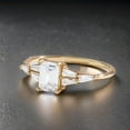 thumbnail image 3 of Sterling silver emerald & baguette cut cubic zirconia ring, 3 of 5