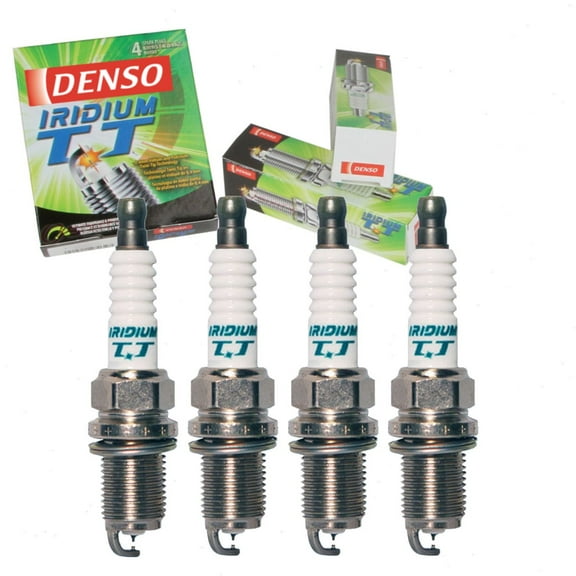 4 pc DENSO Iridium TT Spark Plugs compatible with Toyota Corolla 1.6L 1.8L 2.4L L4 1990-2010