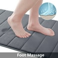 thumbnail image 6 of Buganda Memory Foam Bath Mats Soft Absorbent Bathroom Rugs 20" x 30", Grey, 6 of 9