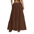 thumbnail image 4 of Casual Long Maxi Skirt for Women 2025 Summer Trendy A-Line Boho Skirts Ruffle Flowy Skirts Streetwear, 4 of 6