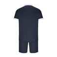thumbnail image 5 of Babysbule Workout Sets for Men 2 Piece Men's Solid Color Set Shirt Pockets Zip Neck Short Sleeve Top Shorts Casual Sports Two Piece Set, 5 of 6