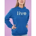 thumbnail image 2 of Live Life Daisy Lettering Hoodie Women -Image by Shutterstock, Female 3X-Large, 2 of 4