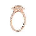 thumbnail image 4 of AFFY Double Halo Solitaire Engagement Rings for Women, Center 6x4MM Oval and Round Cut Lab Created Moissanite Ring In 10K Solid Rose Gold Size 8.5, 4 of 6