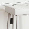 thumbnail image 2 of Counter Height Bar Stools Set of 2, 24 Inch Barstools for Kitchen Counter, Kitchen Stools with Bonded Leather Saddle Seats & Heavy Duty Metal Legs, Easy Assembly, 2 of 6