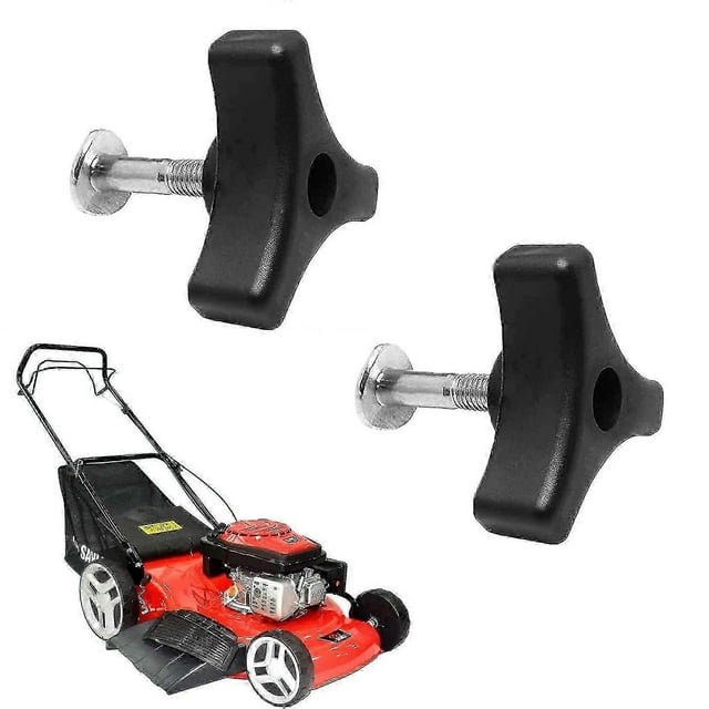 2 pcs Handle Wing Nut And Bolt, Universal Plastic Lawnmower Triangle Knob Handle, Lawn Mower Parts