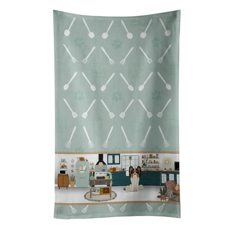 

Tricolor Papillon in the Kitchen Kitchen Towel 15 in x 25 in