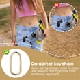 thumbnail image 2 of Duslogis 6Pcs Gold Key Ring, Gold Carabiner, Oval Gold Carabiner Clip Snap Clip, Metal Keychain Clip for Purse Strap Alloy Round Buckle Key Hook for Bags Purse Keychain Replacement, 2 of 7