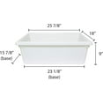 thumbnail image 6 of TrueCraftware- 13 Gallon White Food Storage Box Polypropylene 18" X 26" X 9"- Food Storage Container Meal Prep Containers Reusable for Home Cafeteria Kitchen Organization Dishwasher Safe, 6 of 6