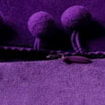 thumbnail image 4 of ZOELNIC Pack of 2 Decorative Throw Pillow Covers with Pom Poms Soft Square Velvet Pillow Case for Couch Sofa Bedroom 20''x20'' Purple, 4 of 8
