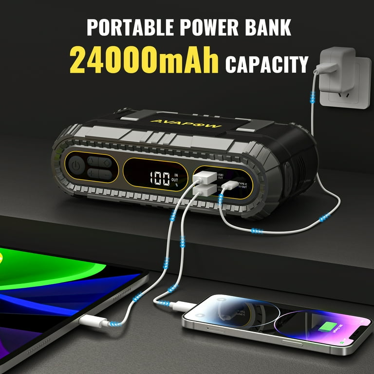 AVAPOW Jump Starter Bundle - 3000A & 4000A Portable Car Battery Starters