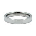 thumbnail image 3 of Metals Jewelry 4mm Flat Pipe Cut Tungsten Carbide Wedding Ring Mirror Polished Band Size 4.5, 3 of 6