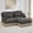 khaki, variant on Comfy Chenille Leopard Printing Loveseat Sofa,Delicate Tassel Edge,Movable Ottoman,Modern Fashion Style,Ergonomic Back and Seat Design, Easy Assembly,Deep Seat Couch for Living Room,Khaki black