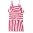 thumbnail image 1 of Girls Romper, Bright Pink Flounce Stripe, 2T, 1 of 2