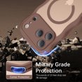 thumbnail image 7 of YINLAI iPhone 17 Pro Case Compatible with Mag-safe,Wavy Frame Hard Translucent Matte Back Shockproof Case for iPhone 17 Pro 6.3",Brown, 7 of 7