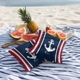thumbnail image 2 of 2 Pack Outdoor Waterproof Throw Pillow Covers,Nautical Anchor Navy Blue Decorative Square Pillow Case Patio Pillowcases for Chair Couch Sofa 16x16in, 2 of 9