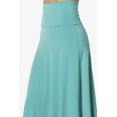 thumbnail image 5 of Women's Simple Foldover Stretch A-Line Flared Knee Length Skirt Comfy Stylish, 5 of 7