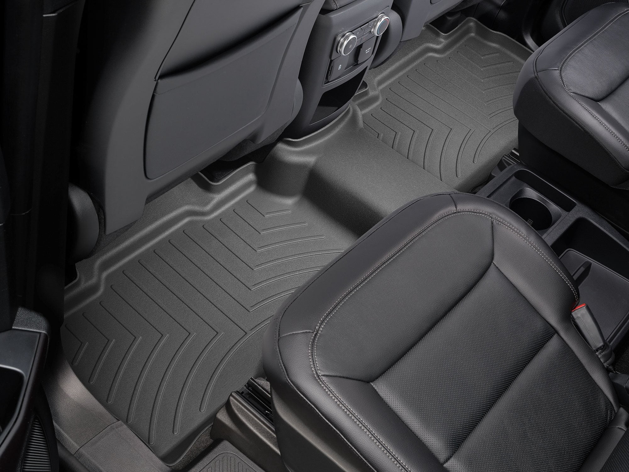 WeatherTech Custom Fit FloorLiners compatible with Ford Explorer, Explorer ST - 2nd Row, Black