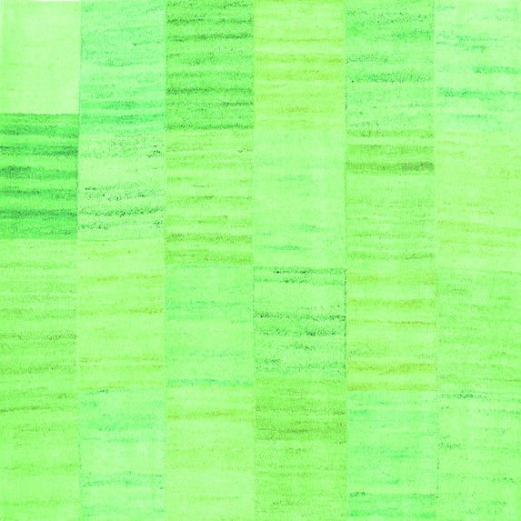 Ahgly Company Indoor Square Solid Green Modern Area Rugs, 5' Square