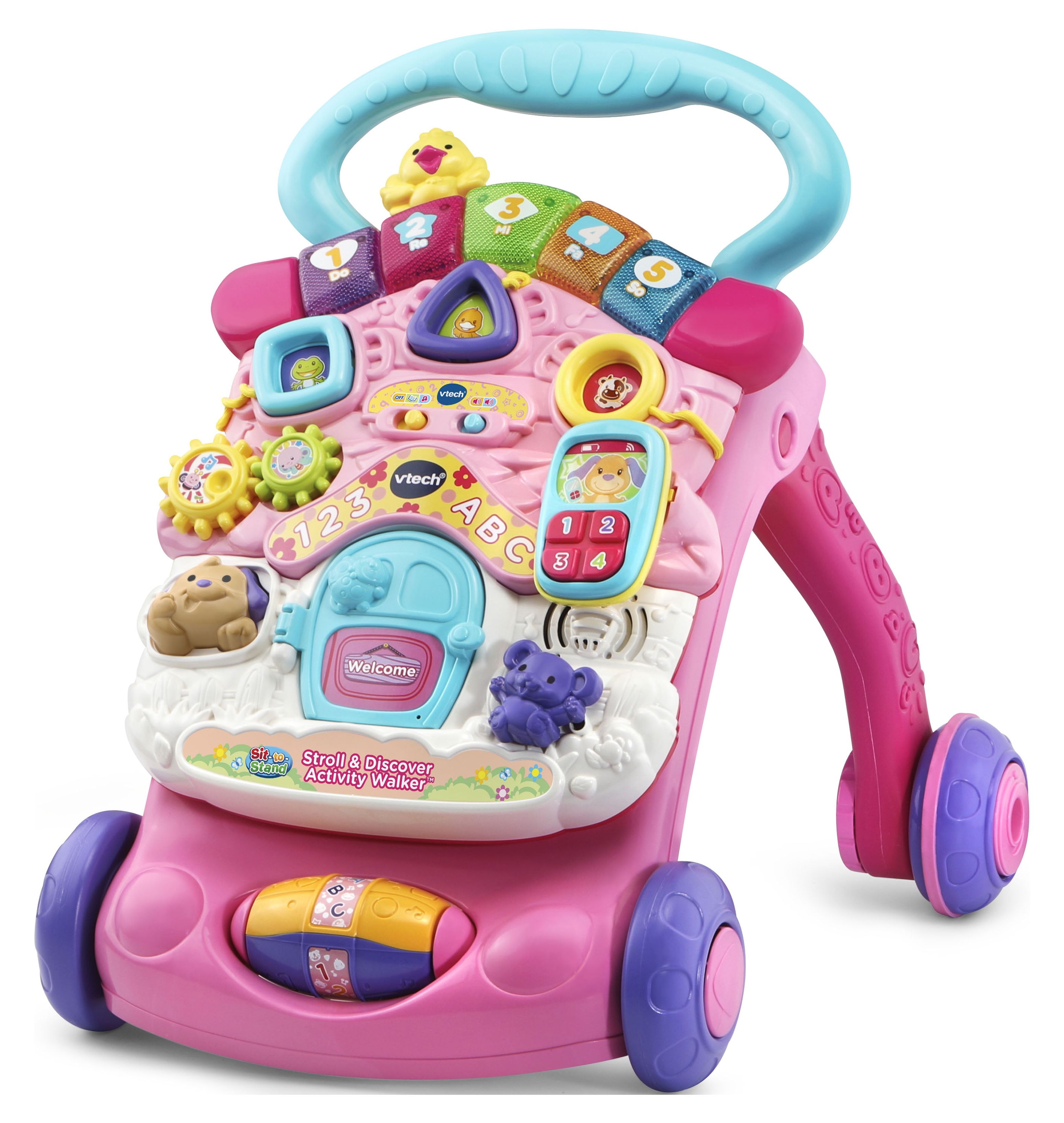 VTech® Stroll & Discover Activity Walker™ 2 -in-1 Pink Toddler Toy 9–36 months - image 4 of 5