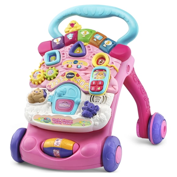 VTech® Stroll & Discover Activity Walker™ - Pink, Grow With Me Baby & Toddler Toy - English Version, 9-36 Months