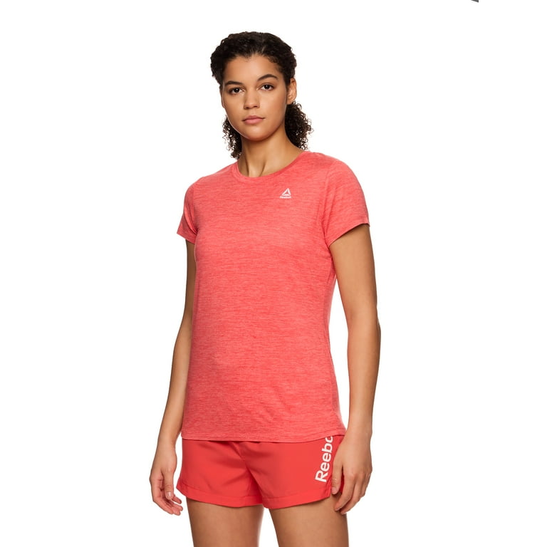 Reebok dri fit t shirt womens red discount