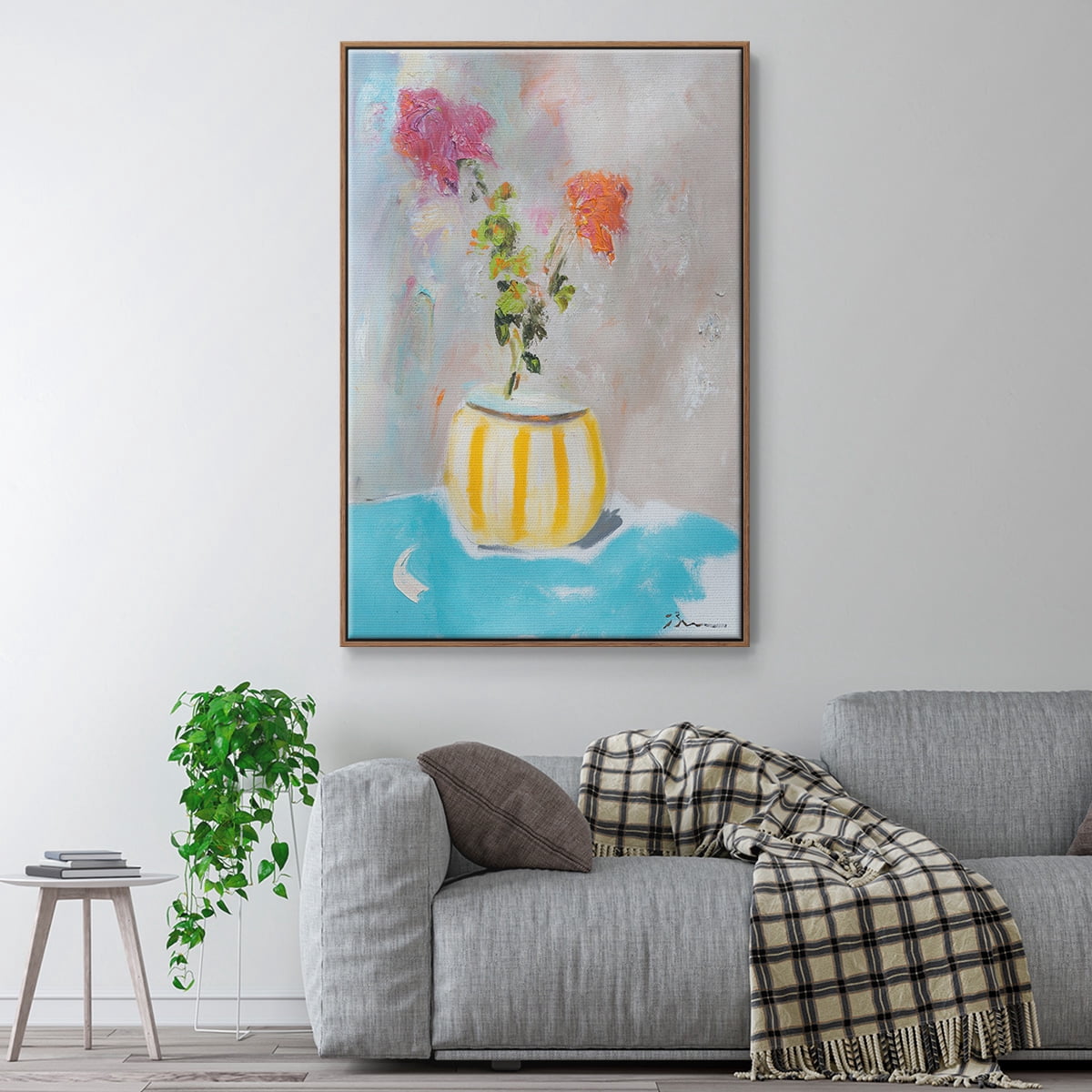 Coin Purse Full of Petals Framed Premium Gallery Wrapped Canvas - Ready to Hang