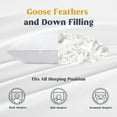 thumbnail image 2 of Goose Feathers and Down White Pillows with 100% Cotton Cover, Bed Sleeping Hotel Collection Pillows Set of 2, Standard Size, 2 of 2