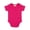 Fuchsia, variant on Baby Short Sleeved Body Suit With Envelope Neck Opening