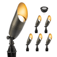 thumbnail image 1 of Gardenreet Brass Low Voltage Landscape Spotlights,12V Spot Up Landscape Lighting Fixture(Antique Bronze) for Garden Patio with 5W MR16 LED Bulb 2700K Warm White(6 Pack), 1 of 8