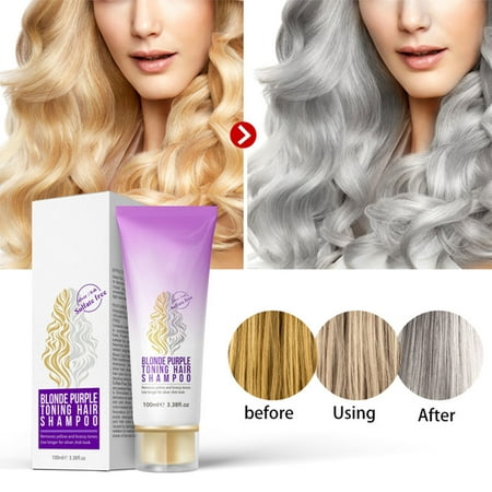Purple Hair Shampoo Blonde Purple Hair Shampoo Removes Yellow And Brassy Tones Silver | Walmart