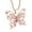 Gold&88, variant on Women's Rose Opal Pendant Necklace - 72cm Long Layering Chain - Alloy Statement Jewelry