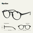 thumbnail image 2 of OPULIZE REY Reading Glasses - 3-Pack - Retro Round Frame - Matte Black, Brown Tortoiseshell, Gray - Mens Womens - Spring Hinges - RRR56-127 - +3.00, 2 of 6