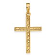 thumbnail image 5 of 14k Yellow Gold Reversible Cross Charm Pendant, 5 of 7