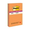 Post-it Super Sticky Lined Notes, Energy Boost Collection, 4 in. x 6 in., 90 Sheets, 3 Pads