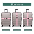 thumbnail image 4 of Uxcell 4 Pcs Correás de Equipaje para Maletas, Correa de Conexión de Equipaje Ajustable con Hebilla para Maleta, Accesorios de Equipaje para Conectar Bolsa de Maleta, Rosa, 4 of 7
