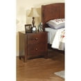 thumbnail image 4 of Tcbosik Traditional Nightstand Side Table with 2 Drawers, Functional 2-Drawer Bedside Table 22"L x 16"W x 24"H, Brown, 4 of 5