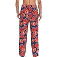 thumbnail image 3 of Uemuo Hand Drawn Tomatoes Pattern Men's Wide Leg Palazzo Lounge Pants with Pockets Light Weight Loose Comfy Casual Pajama Pants-Medium, 3 of 9